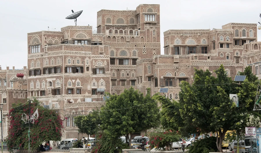 A view of the old building is seen in the old city of Sanaa, Yemen, Saturday, Sept. 28, 2019. (AP)