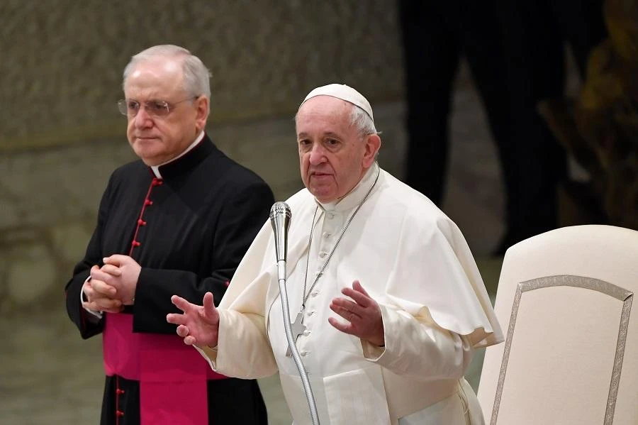 Pope Francis led a crowd in a special spontaneous prayer “for this beloved and martyred Syria.” (File/AFP)