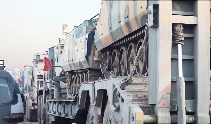Turkey recently dispatched a task force consisting of at least 1,000 tactical vehicles equipped with aerial defense and firing capabilities in Idlib — the first-ever deployment in Syrian territory. (Reuters)
