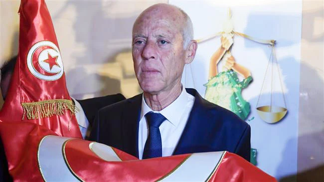 Tunisian President Kais Saied is under fire for firing his country's ambassador to the UN over US President Trump's controversial Middle East peace plan. (AFP file photo)