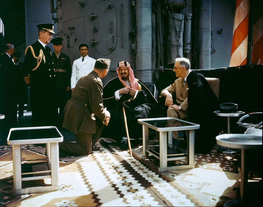 What happened when Saudi King Abdul Aziz met US President Roosevelt