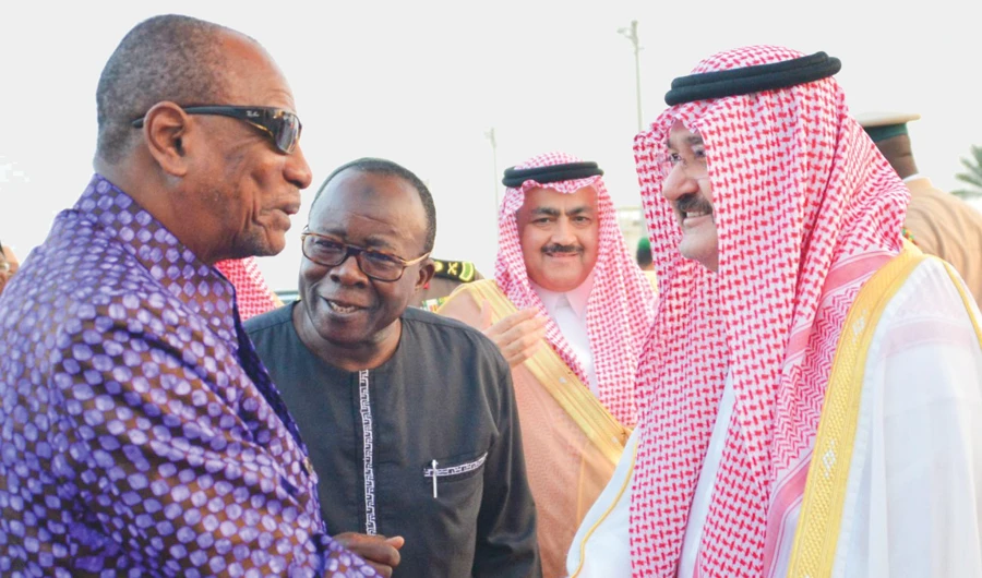 Guinea’s President Alpha Conde left Jeddah on Friday after his four-day official tour to the Kingdom. (SPA)