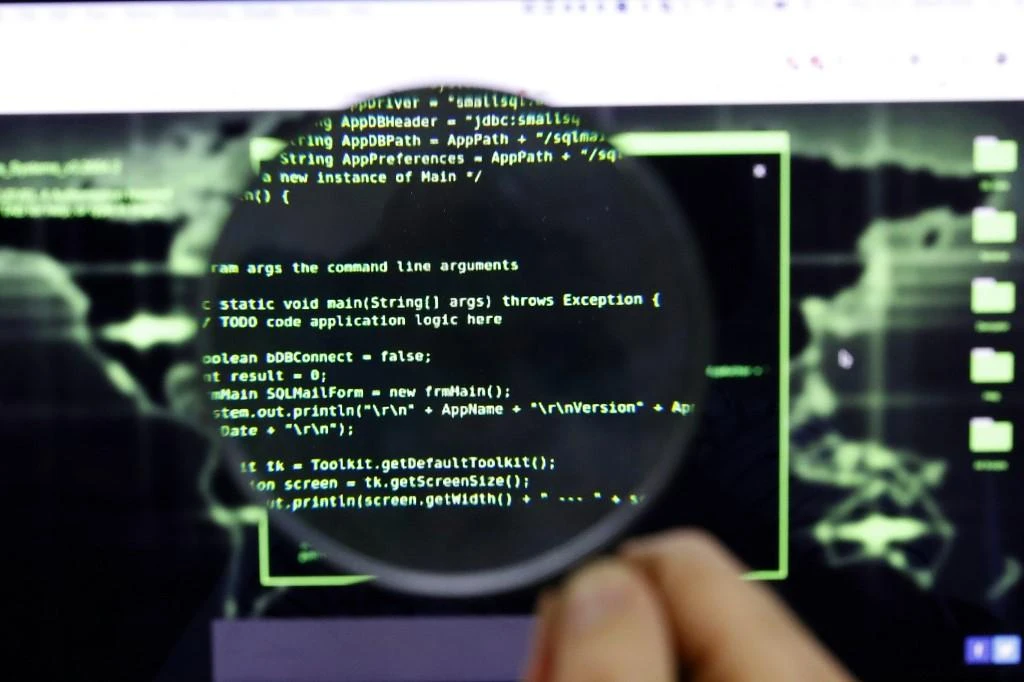 An engineer from Israeli company Commun.it uses his expertise in social media commercial analysis to identify networks of fake users in this January 23, 2019 photo. (AFP)