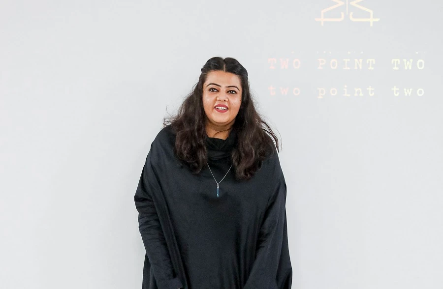 Founder of Two Point Two Anvita Sharma presented her first catwalk show outside of India this week. (Supplied)