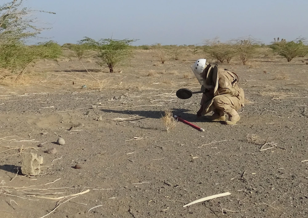 Landmines have been extensively planted in many parts of Yemen during the conflict. (File/AFP)