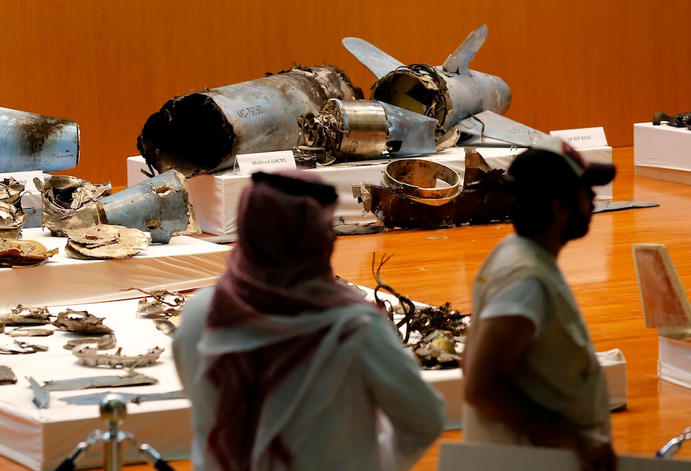 Saudi Aramco attack drone components linked to Iran and Houthis in Yemen