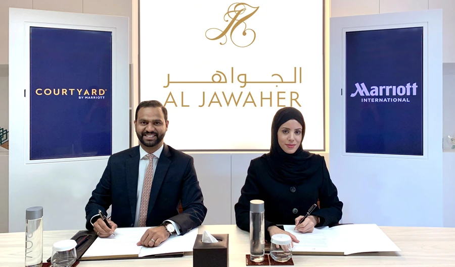 Al-Jawaher Reception & Convention Center (JRCC) has signed an agreement with Marriott International to bring Courtyard by Marriott brand to Sharjah.