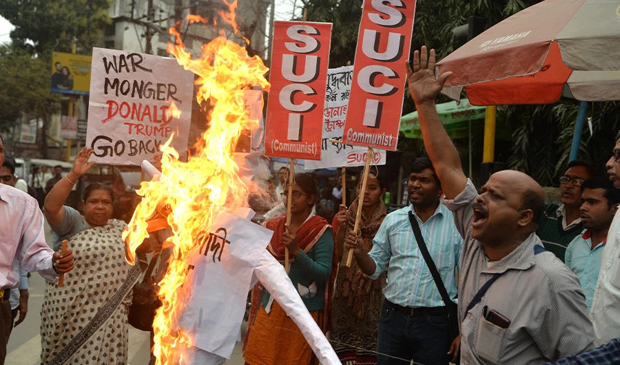 New Delhi: Violent protests over new citizenship law ahead of Trump visit