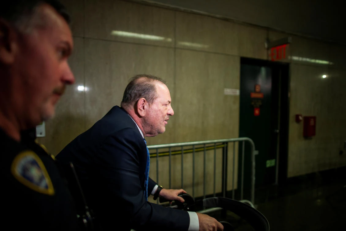 Film producer Harvey Weinstein arrives at New York Criminal Courtroom during his ongoing sexual assault trial in the Manhattan borough of New York City, New York, U.S., February 24, 2020. REUTERS/Eduardo Munoz