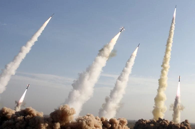 Iran's Revolutionary Guards fire missiles during a war game in a desert near the holy city of Qom, southeast of Tehran, November 2006. (Reuters)