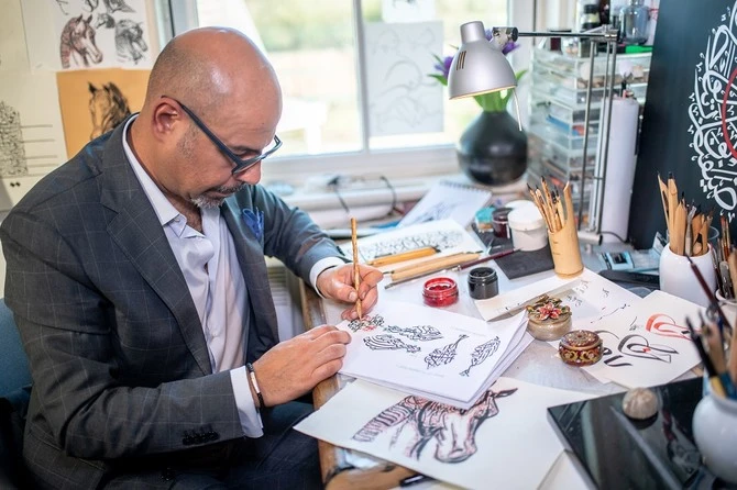Iraqi artist Taha Al-Hiti helps ink new golden age for Arabic calligraphy