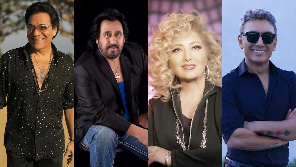 Seven influential and much-loved Persian musicians — including Shahram Shabpareh, Leila Forouhar, Shadmehr Aghili and Andy pictured — will entertain the crowds at AlUla. (Supplied)