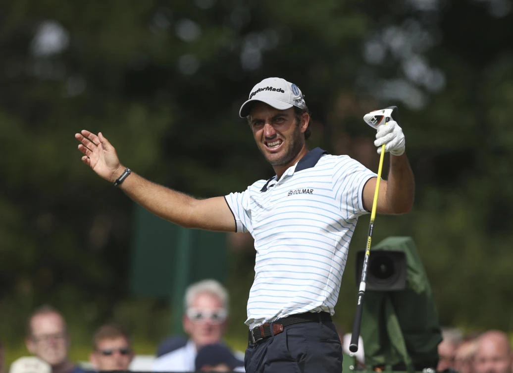 Edoardo Molinari of Italy in action at the Open Championship at Royal Liverpool Golf Club, Hoylake, England, in 2014. (AP Photo)