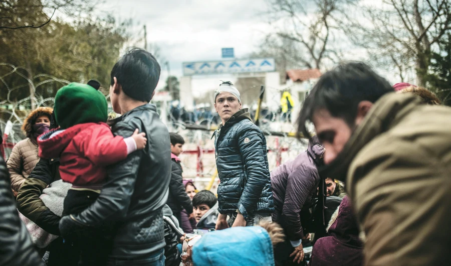 Migrants clashed with Greek police on the Turkey-Greece border on Saturday. The clashes come as Greece bolsters its border after Ankara said it would no longer prevent refugees from crossing into Europe following the death of 33 Turkish troops in northern Syria. (AFP)