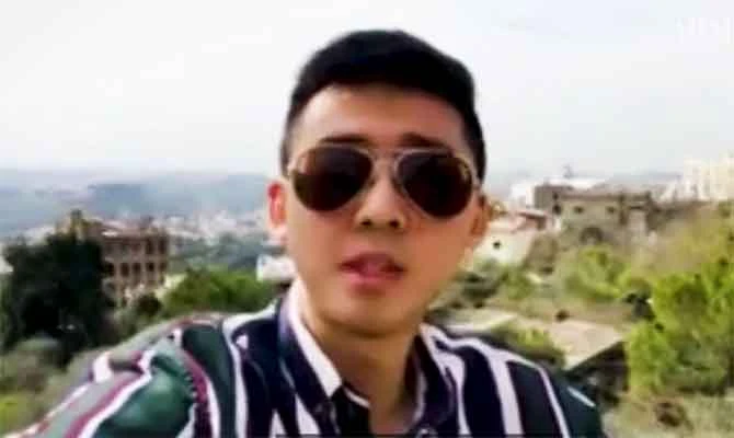 Chinese student Amir Wang pleads for understanding in a video posted on social media. (Screen grab from Amir Wang's video)