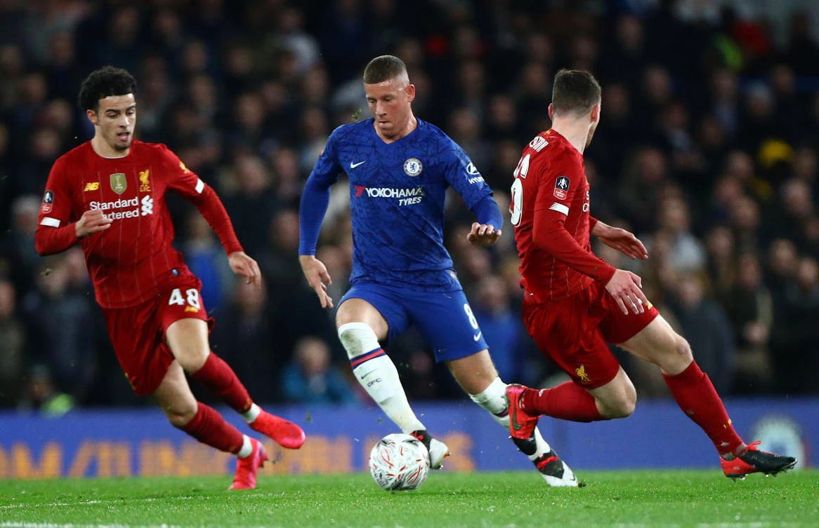 Ross Barkley scored Chelsea’s second goal in their 2 — 0 win over Liverpool at Stamford Bridge. (Reuters)