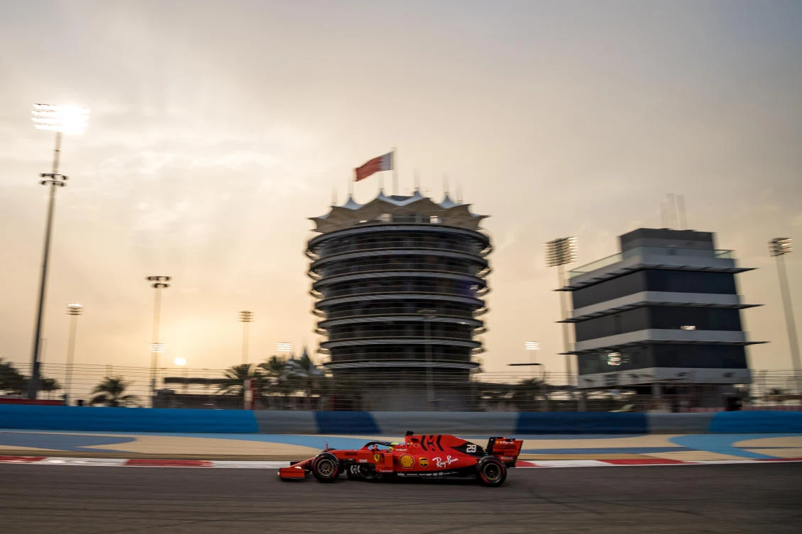 Mick Schumacher steers a Ferrari F1 car during private tests at the Sakhir circuit in the desert south of the Bahraini capital Manama, on April 2, 2019. (Andrej Isakovic/AFP)