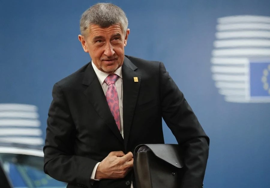 Czech Republic's Prime Minister Andrej Babis arrives for the second day of a special European Council summit in Brussels on February 21, 2020. (File/AFP)