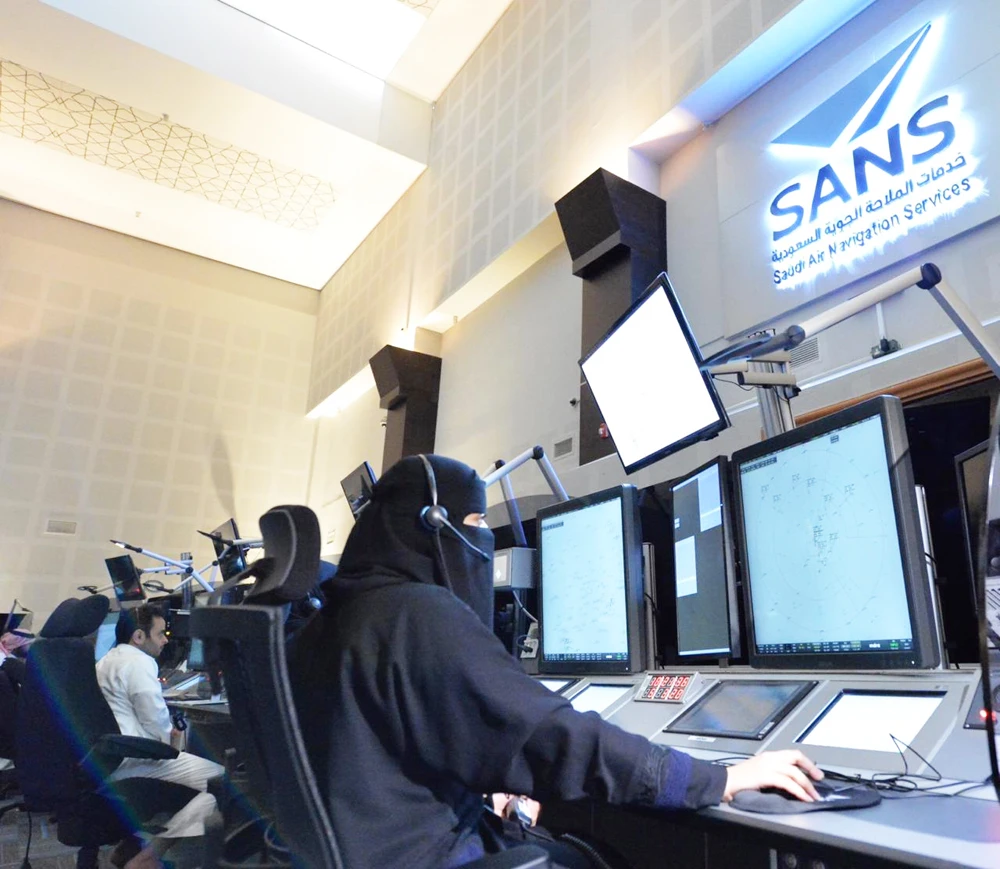 Saudi women air traffic controllers at work. (Supplied photo)