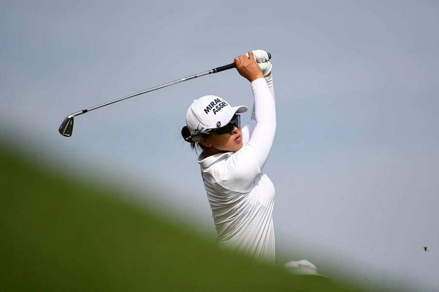 Korea's Sei Young Kim plays a shot during the fourth and final day of the women's Evian Championship golf tournament in the French Alps town of Evian-les-Bains on September 16, 2018. (File/AFP)