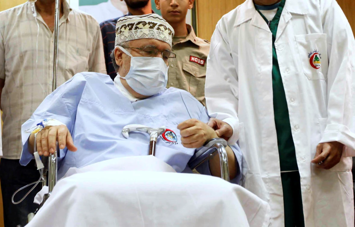 Abdel Basset Al-Megrahi is seen in his room at a hospital in Tripoli. The terminally ill Libyan convicted of the 1988 Lockerbie bombing has been moved into the emergency room of a hospital in Tripoli, a Libyan official source told Reuters on September 9, 2009. (Reuters)