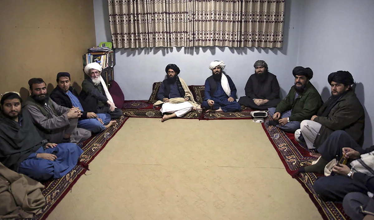 This file taken on Dec. 14, 2019 shows Taliban prisoners at Kabul’s Pul-e-Charkhi jail. (AP)