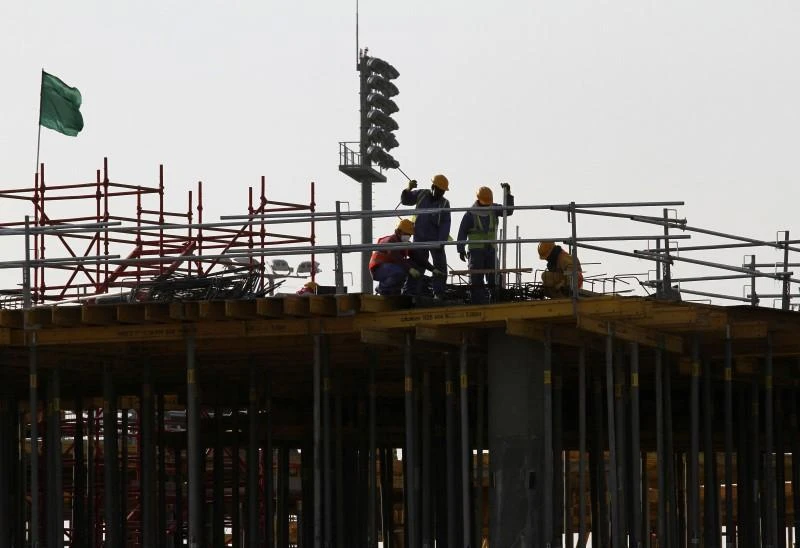 Migrant labourers work at a construction site at the Aspire Zone in Doha, Qatar, March 26, 2016. (Reuters)