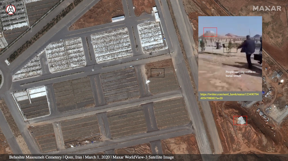 Satellite images reveal Iran’s coronavirus mass graves