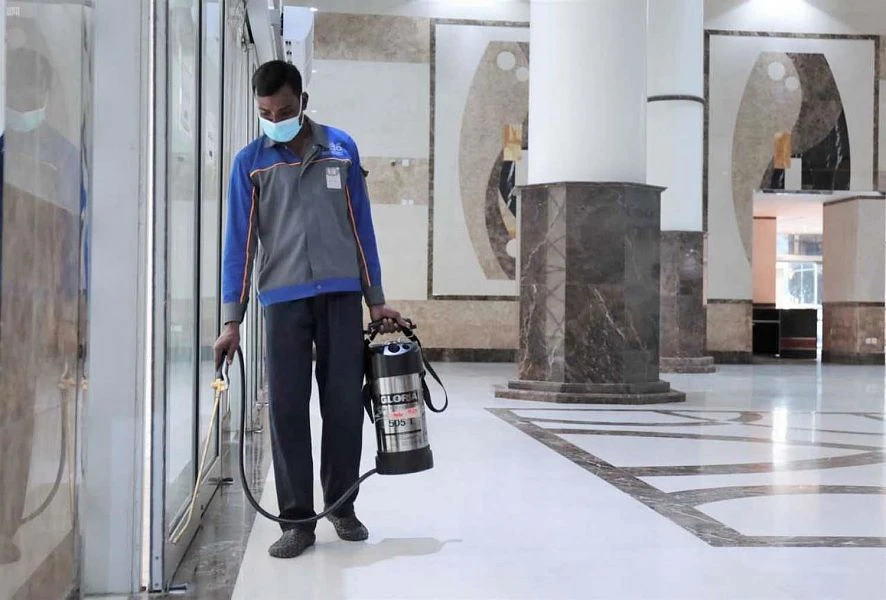 Virus sterilization carried out at Al-Haram Al-Sharif library complex