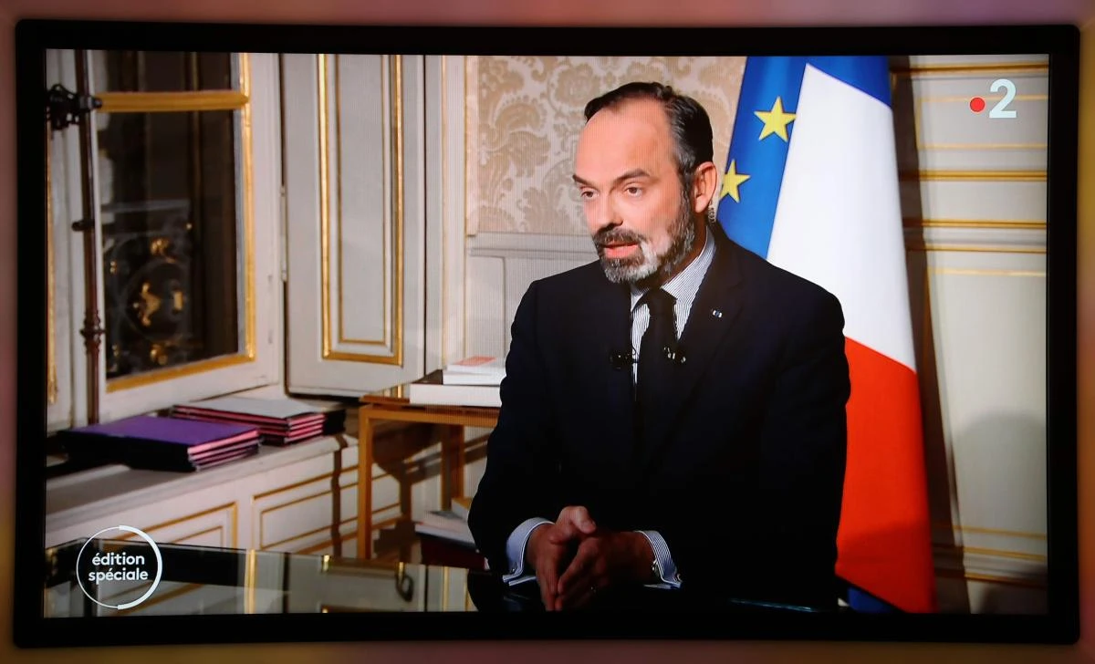Prime Minister Edouard Philippe said stop British travelers would be barred from entering France if the UK failed to lockdown to battle the coronavirus. (AFP)