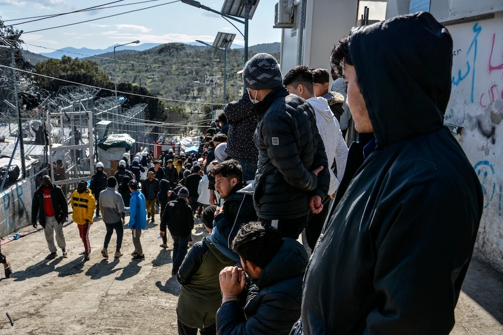 As the EU sealed off its borders to try to prevent the aggressive spread of the coronavirus pandemic, the 10,000 refugees amassed along the Turkish-Greek border are bearing the human cost. (AP)