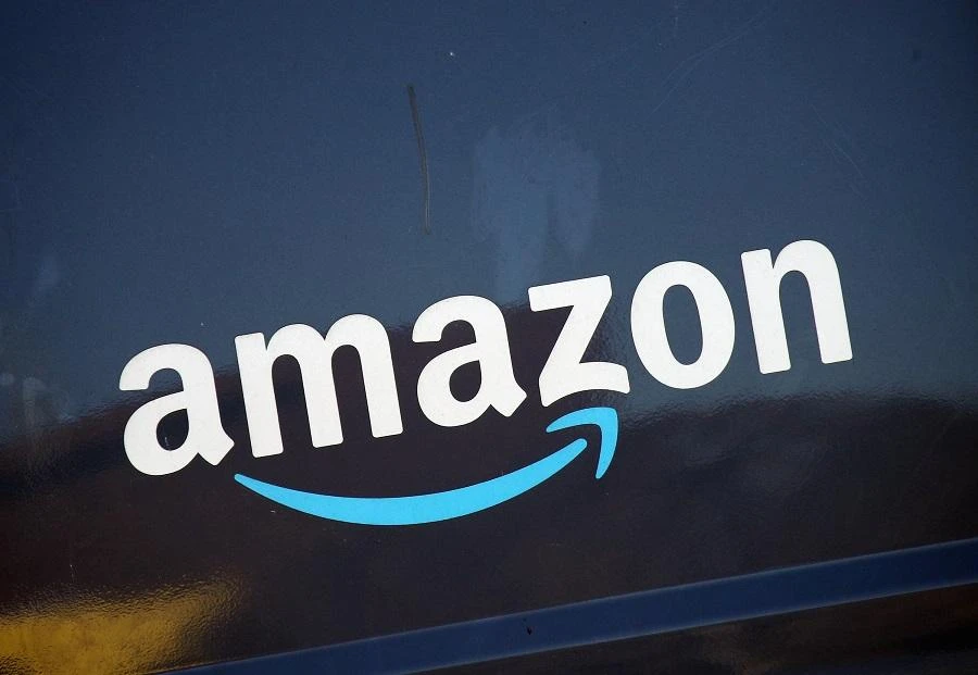 An image of an Amazon delivery truck as photographed on March 18, 2020 in Plainview, New York. (File/AFP)