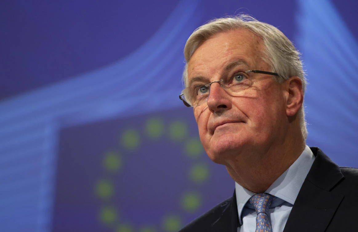 In this Thursday, March 5, 2020 file photo, European Commission's Head of Task Force for Relations with the United Kingdom Michel Barnier speaks during a media conference at EU headquarters in Brussels. (AP)