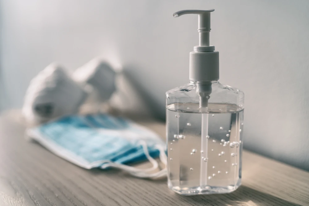 Two men have been arrested after videos were posted online that appeared to show them drinking a disinfectant liquid not intended for human consumption. (Shutterstock)