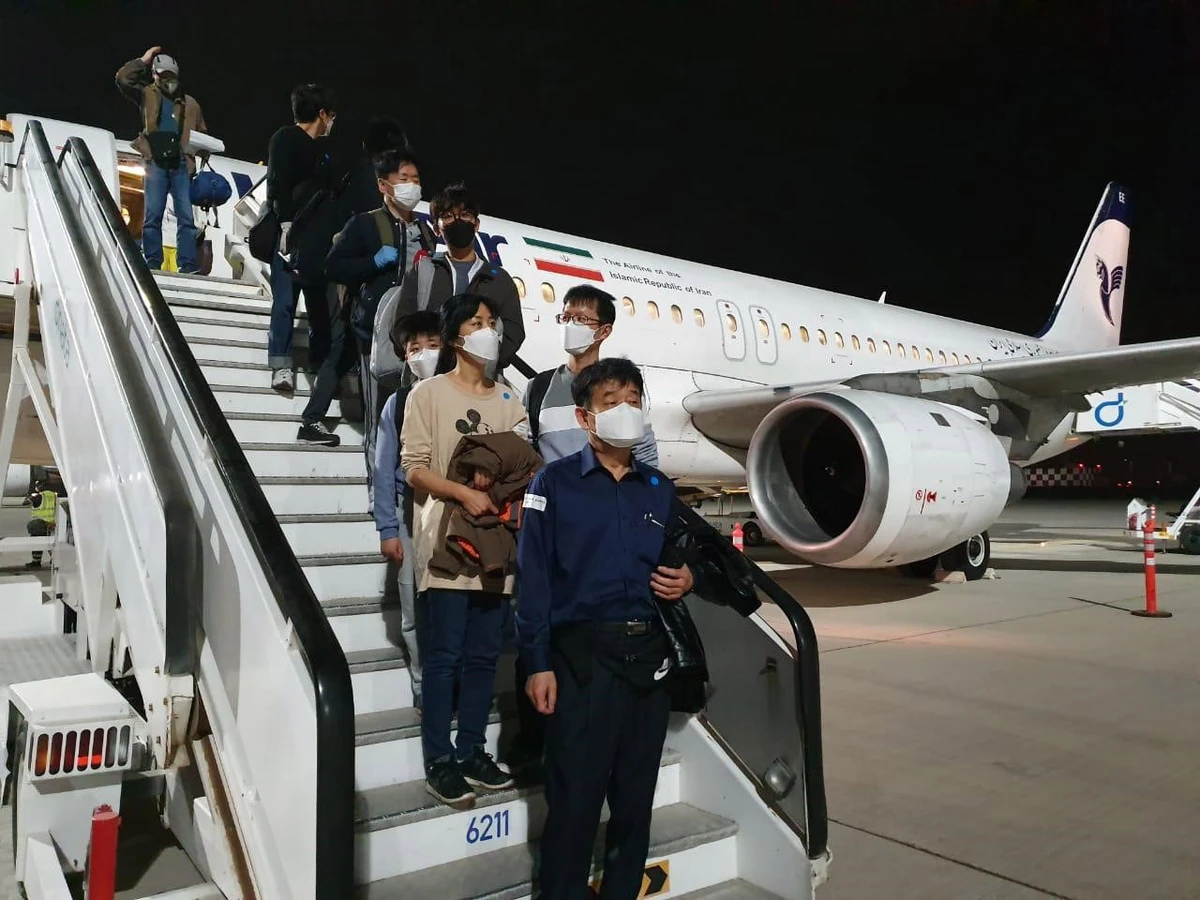Passengers were transported from Tehran on Wednesday on a chartered flight to Dubai’s Al-Maktoum International Airport. (WAM)
