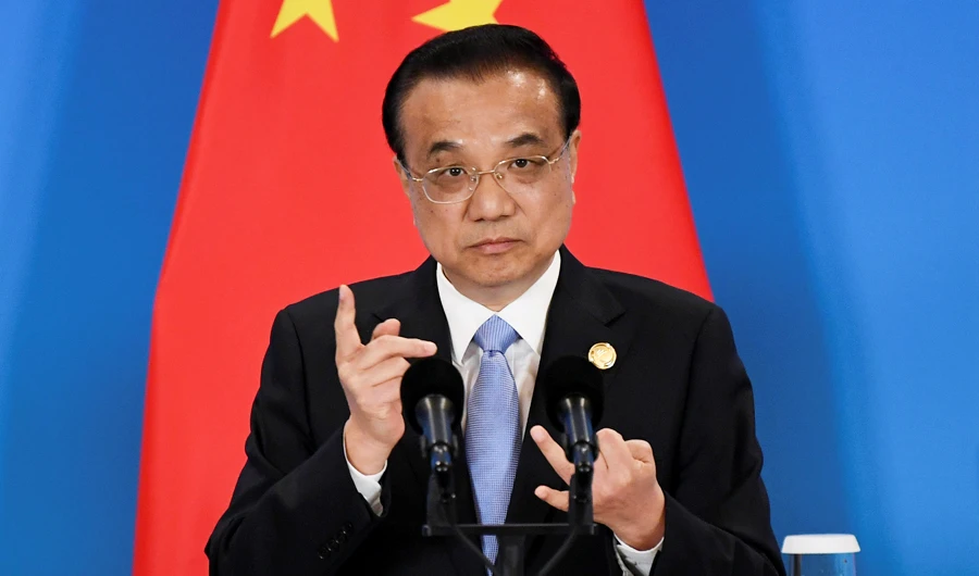 China's Premier Li Keqiang speaks during a joint news conference at the 8th trilateral leaders' meeting between China, South Korea and Japan in Chengdu, in southwest China's Sichuan province December 24, 2019. (REUTERS)