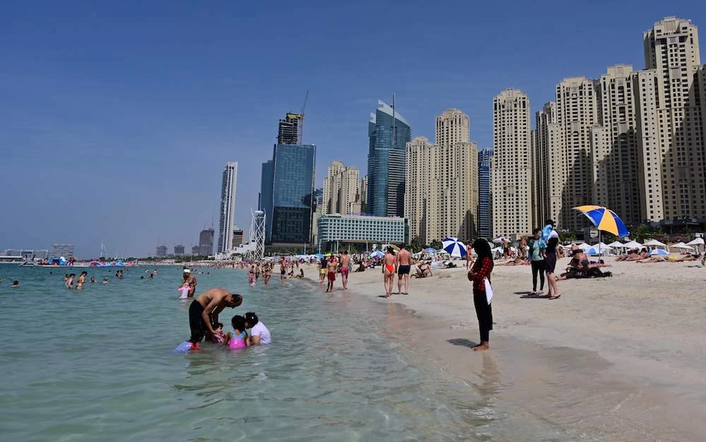 The UAE shut beaches, parks, pools, cinemas and gyms from Sunday for two weeks over coronavirus concerns. (AFP/File Photo)
