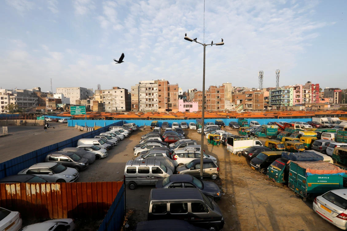 In New Delhi, above, the world’s most polluted capital city, the Air Quality Index sank to roughly 93, a level considered moderate, on Monday afternoon. (Reuters)
