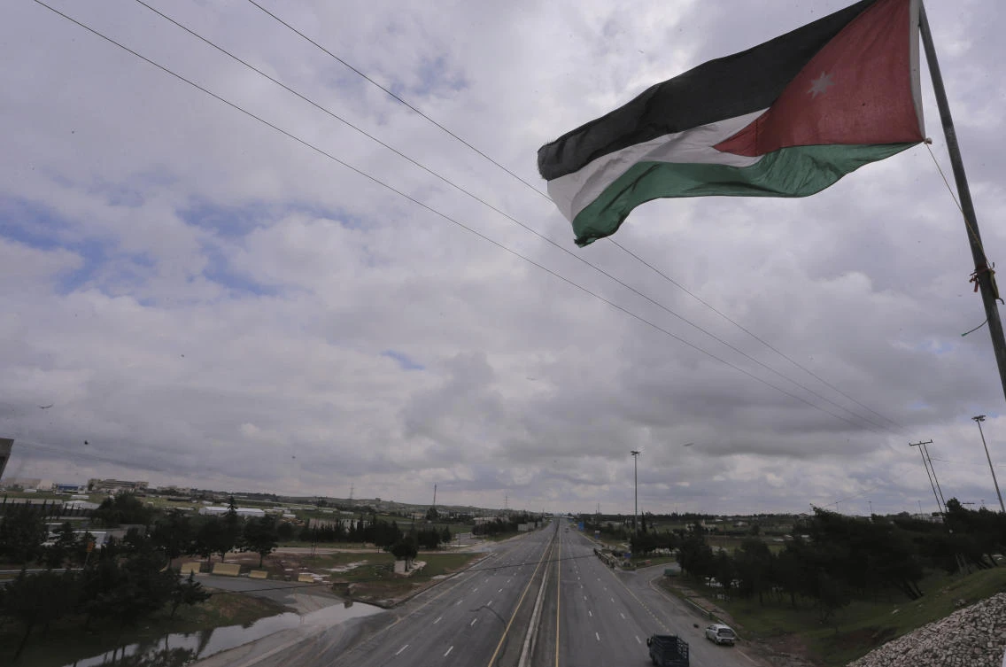 The streets of the Jordanian Capital are seen empty after the start of a nationwide curfew, amid concerns over the coronavirus pandemic, in Amman, Jordan,Saturday, March 21, 2020. (AP)