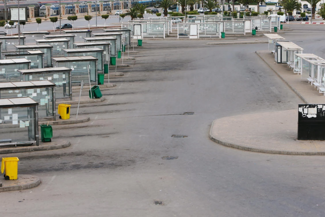 A view of an empty bus station during the coronavirus disease (COVID-19) outbreak in Algiers, Algeria March 22, 2020. (Reuters)