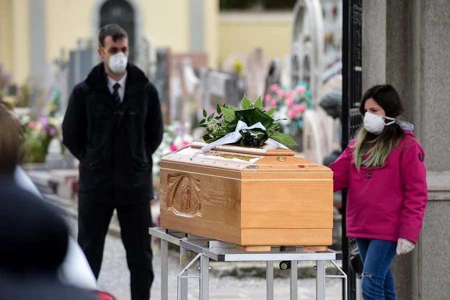 The Mediterranean country has now seen its daily fatalities come down from a world record 793 on Saturday to 651 on Sunday and 601 on Monday. (File/AFP)