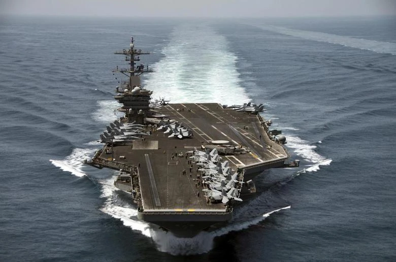 The aircraft carrier USS Theodore Roosevelt (CVN 71) operates in the Arabian Sea conducting maritime security operations in this U.S. Navy photo taken April 21, 2015. (Reuters)