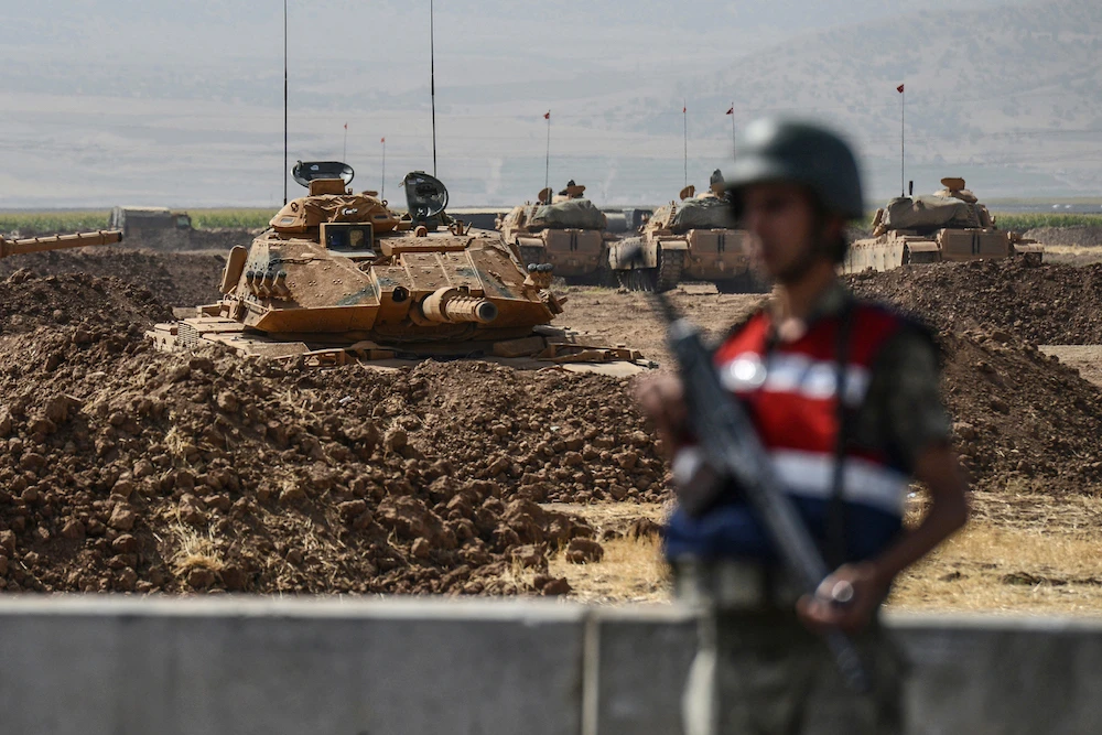 Turkey's Defence Ministry said two Turkish soldiers were killed and two others wounded in an attack by Kurdistan Workers Party (PKK) militants. (File/AFP)