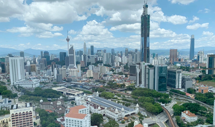 The city center of Kuala Lumpur, Malaysia is seen empty Wednesday, March 25, 2020. (AP)