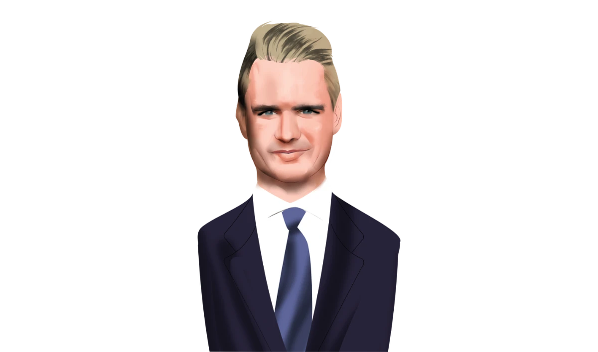 Steven Rees runs JP Morgan’s Middle East team from bases in London and Geneva. (Illustration by Luis Grañena)