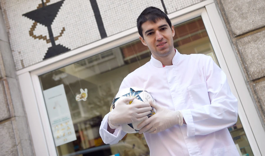 Football globetrotter Toni Dovale has changed his cleats and the ball for the white coat in a pharmacy to contribute his bit in the fight against the novel coronavirus pandemic. (AFP)