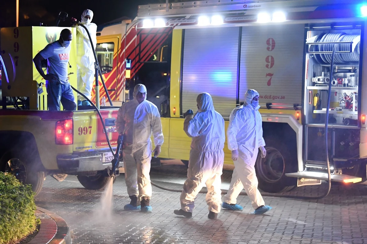 the national disinfection program was extended until April 5, requiring all people to stay in their homes between 8 p.m. and 6 a.m. local time. (AFP)