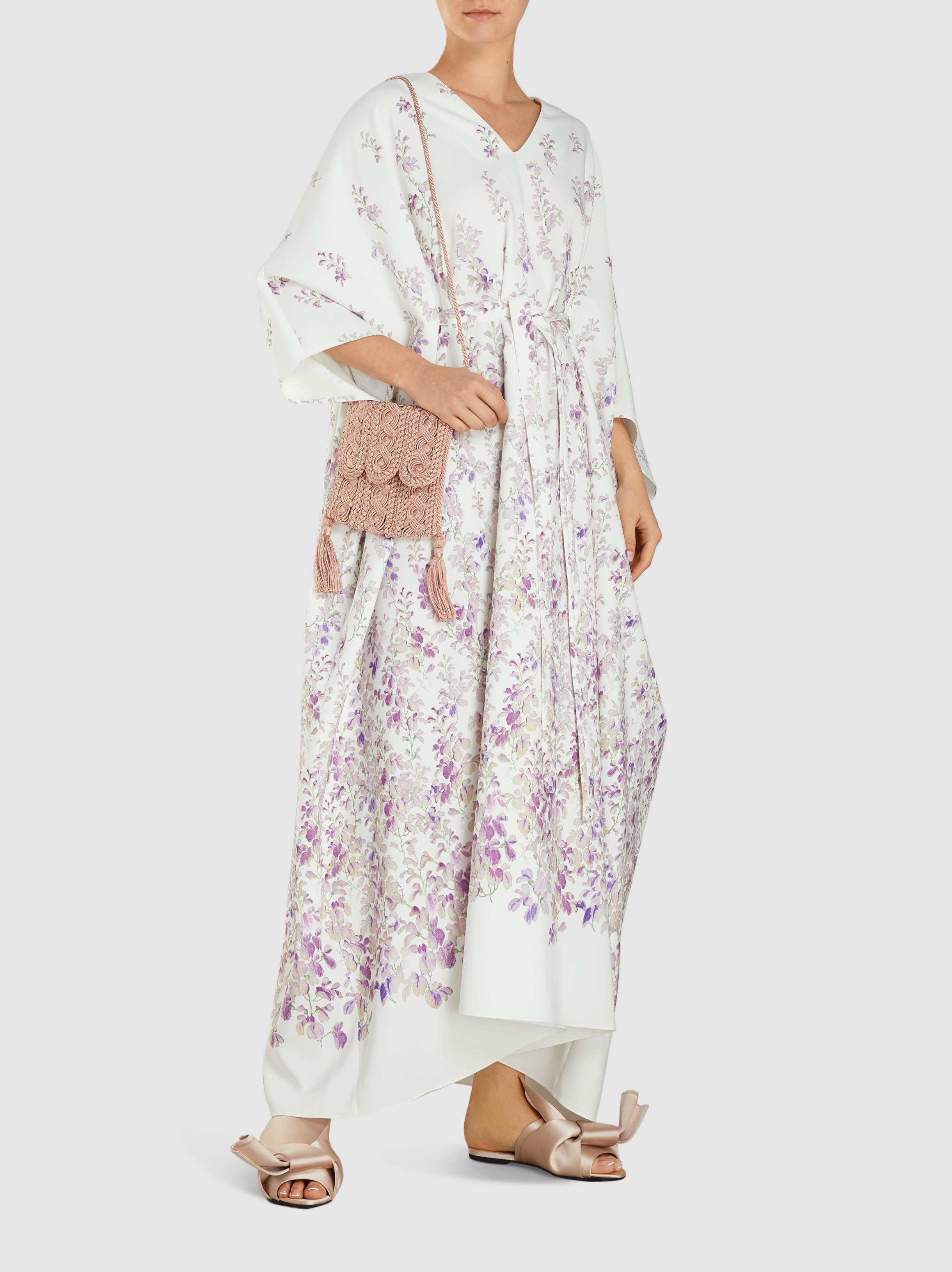 Ingie Paris Floral Print Belted Kaftan
