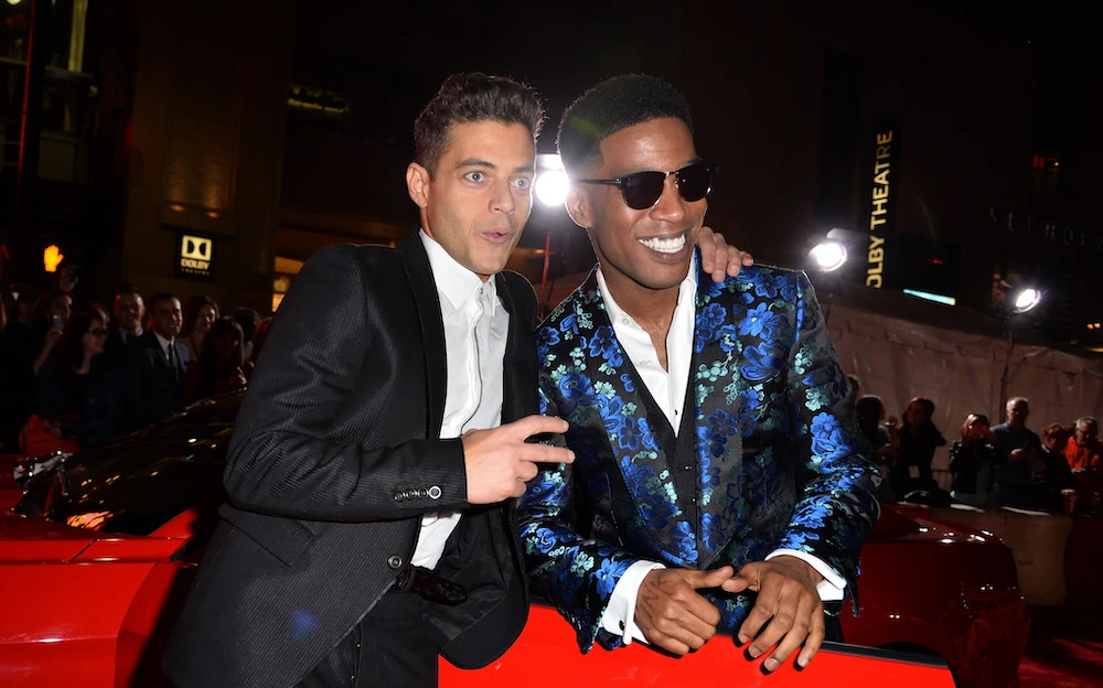 Rami Malek and Kid Cudi at the US premiere of “Need for Speed 2.” AFP