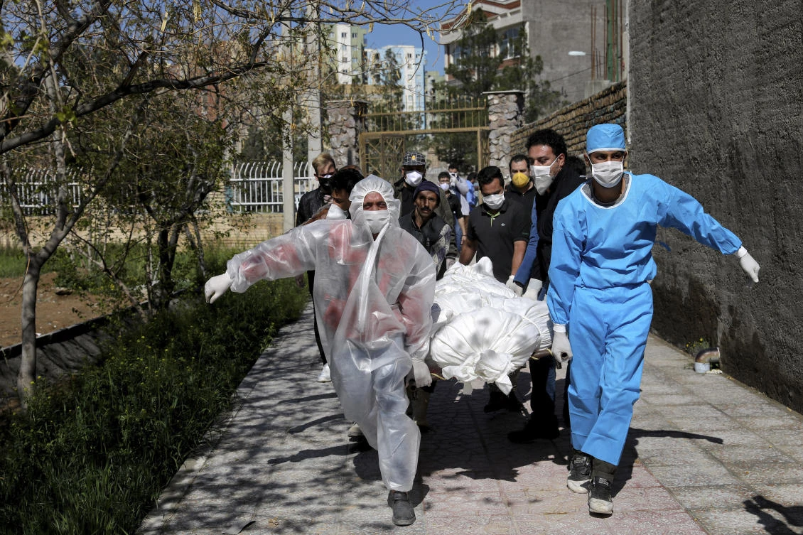 Iran’s coronavirus death toll rose to 3,872 with 133 deaths in the past 24 hours. (AP)